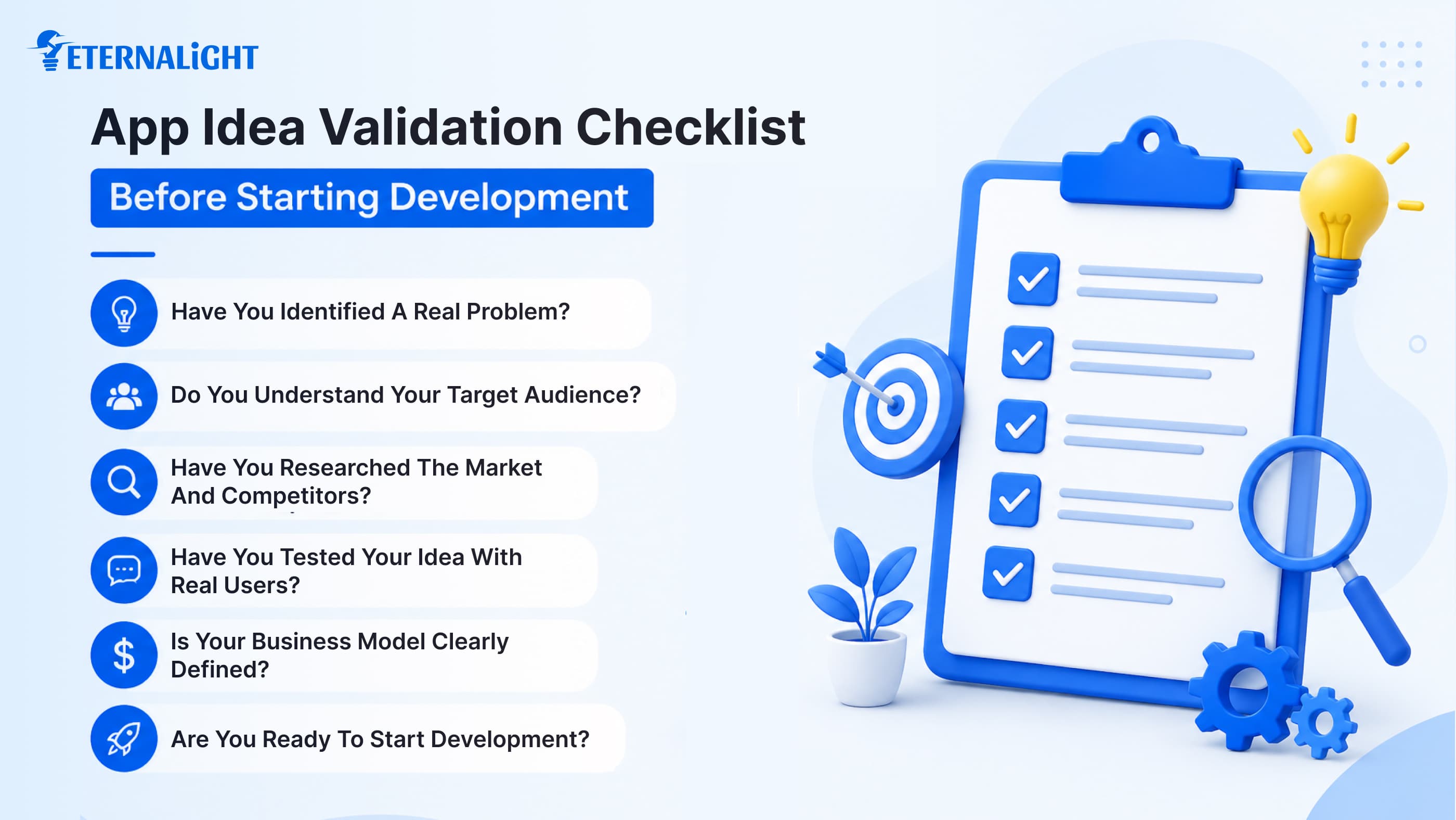 App Idea Validation Checklist Before Starting Development | Eternalight